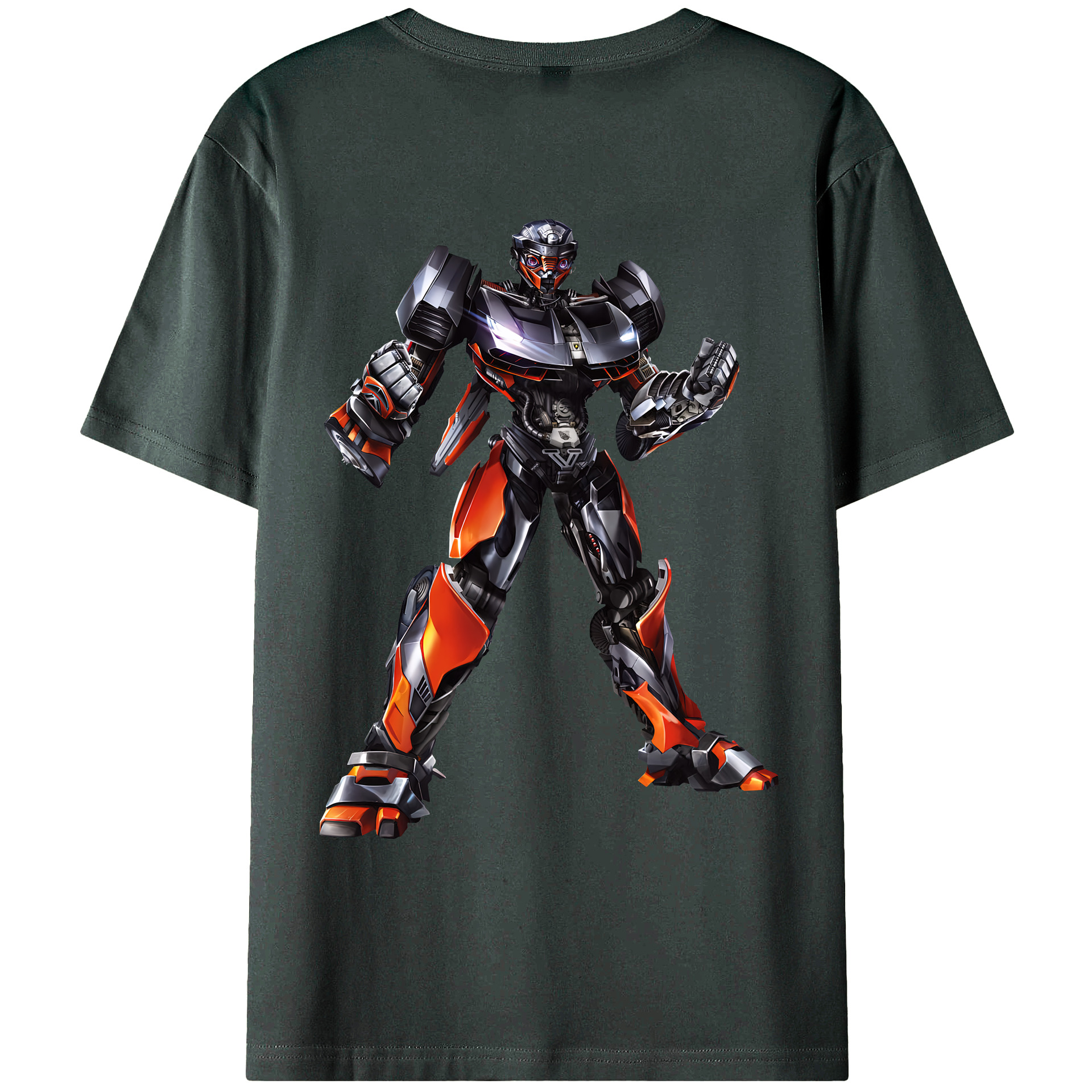 （画像用） Transformers トランスフォーマー 綿100％ メンズ半袖Tシャツ（バックプリント） 通気性